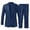 Navy, variant on Men's Slim Fit One Button Suit Set with Shirt Pants and Tie for Weddings and Parties