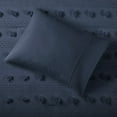 thumbnail image 2 of 68"X90" Navy Jacquard Comforter Set - Twin/Twin Xl Clip Pompom Design with Microfiber Back, 2 of 10