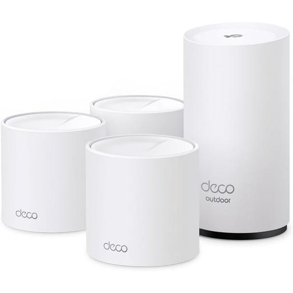 Restored : TP-Link Deco AX5400 Wi-Fi 6 Indoor/Outdoor Whole Home Mesh System 4-Pack (Deco XM73) - White (Refurbished)