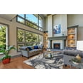 thumbnail image 4 of 5'x8' Grey Machine Woven Abstract Watercolor Indoor Area Rug, 4 of 12