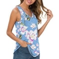 thumbnail image 2 of Airmenty Women's Summer Sleeveless V-Neck T-Shirt Casual Tank Tops Basic Blouse Shirts, 2 of 5