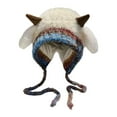 thumbnail image 1 of Gorro de invierno para mujer, resistente al frío, bonito y moderno, para niñas, gorro para esquiar en la calle. Blanco, 1 of 8