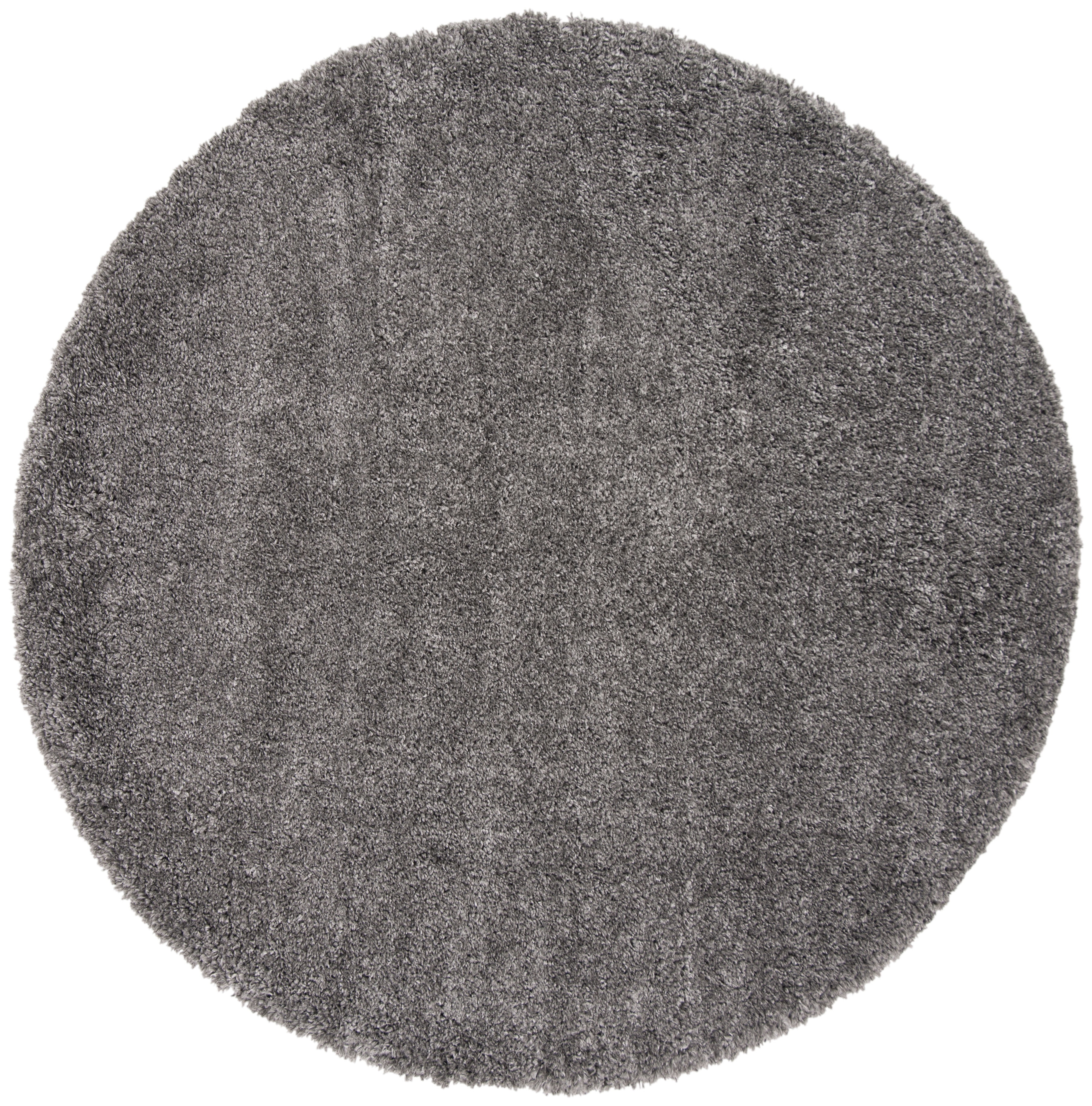 Safavieh Fontana Jamie Solid Shag Area Rug, Silver, 3' x 3' Round