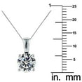 thumbnail image 2 of Precious Stars 14K White Gold Ladies 7mm Round-cut Cubic Zirconia Solitaire Pendant with 18" Chain Necklace, 2 of 5
