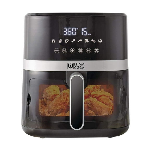 Ultima Cosa 5-L Air Fryer, Black - Viewing Glass, Digital Touchscreen