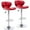 Red, variant on Bar Stools Set of 2, Scallop-Shaped Adjustable Swivel Barstools, Modern PU Leather Counter Height Stools for Island, Dining, Bistro, Pub (Red)