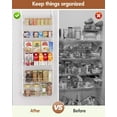 thumbnail image 5 of 6-Tier Over the Door Pantry Organizer, White Storage Shelves for Cabinet, Spice  with Removable Baskets, 5 of 7