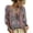 Purple, variant on Polka Dot Lace Up Blouse Boho Tops V Neck Casual Vacation Clothes Beach Vacation Clothes
