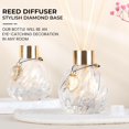 thumbnail image 2 of 4Pcs Reed Diffuser Set with Metal Golden Decoration, 3.5oz-4.2oz Empty Reed Diffuser Bottles with 20Pcs Reed Diffuser Sticks, Unique Design Bottles for Home and Office (Twill), 2 of 7