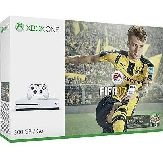 Restored Microsoft Xbox One S 500GB FIFA 17 Console, White