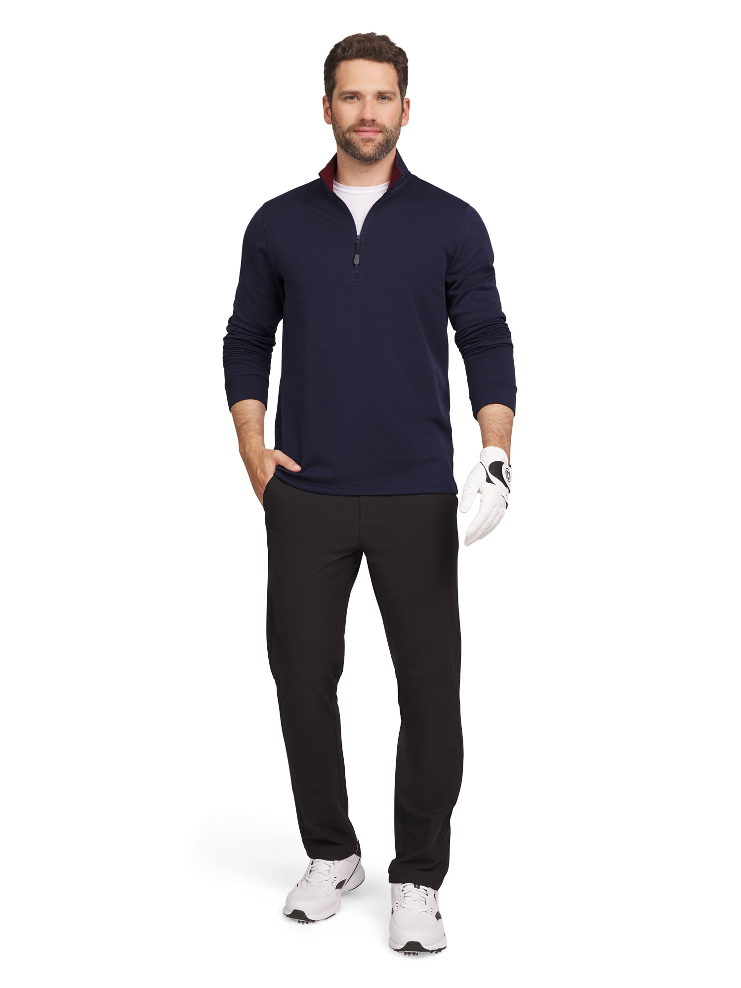 Chaps Golf Men's & Big Men's Fleece Quarter Zip Pullover Sweater, Sizes S-5XL