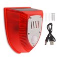 thumbnail image 2 of Alarma del sensor de Movimiento, 129db de sonido y alarma de luz panel policristalino solar o dc carga 6pcs led rojos para almacén de la granja, 2 of 7