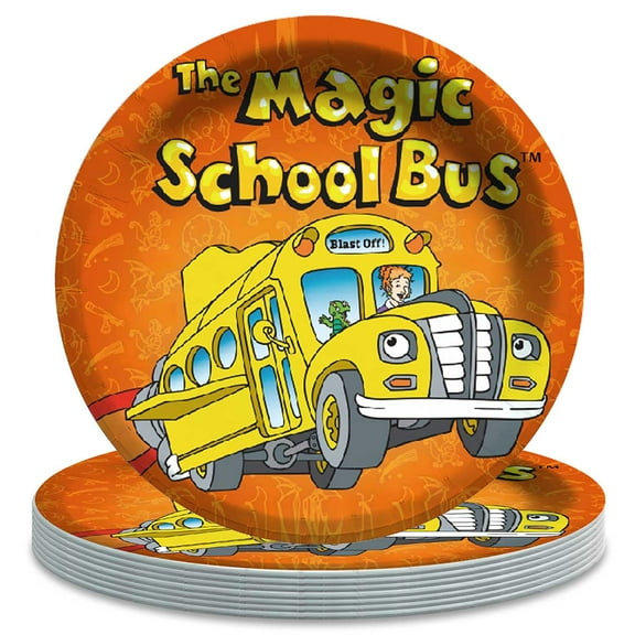 The Magic School Bus Paper Plates Birthday Decorations Party Supplies Tableware Disposable Dinnerware