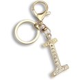 thumbnail image 1 of SURJDE Letter Keychains for Women Purse Charms for Handbags Crystal Initial Alphabet Pendant with Key Rings, 1 of 6