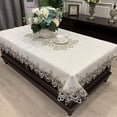 thumbnail image 1 of Luxury Tablecloth Embroidery Lace Rectangle Table Cover Flower Elegant Hollow Out Table Cloth Towels Dining Table Decoration, 1 of 5