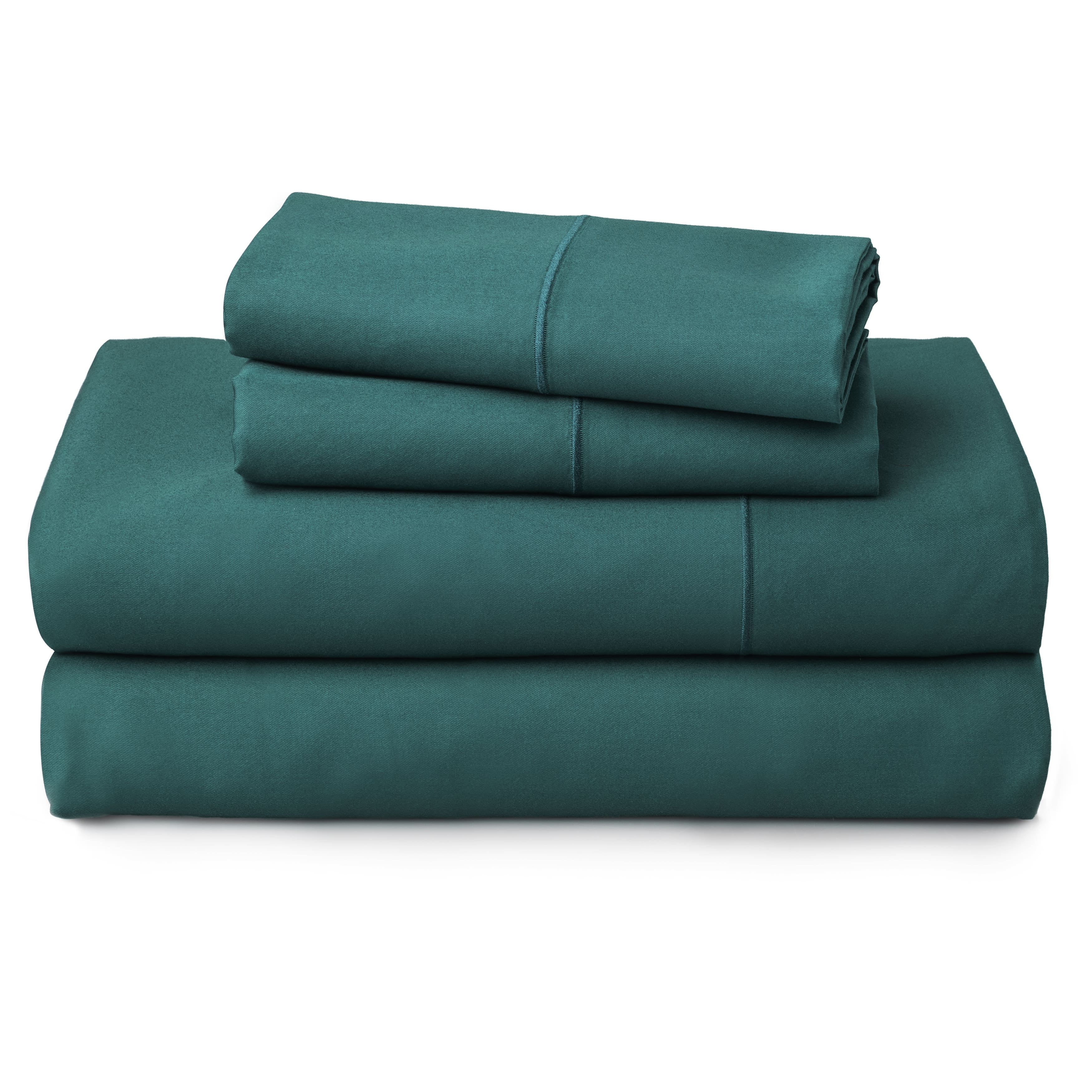 Better Homes & Gardens 400 Thread Count Hygro Cotton Bed Sheet Set, Queen, Teal Rain