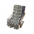 thumbnail image 4 of Geometric Soft Flannel Fleece Throw Blanket, Triangles Pattern Diagonal Blanket Cubism Textured Graphic, Cozy Plush for Indoor and Outdoor Use, 60" x 80", Almond Green Dimgray, by Ambesonne, 4 of 6