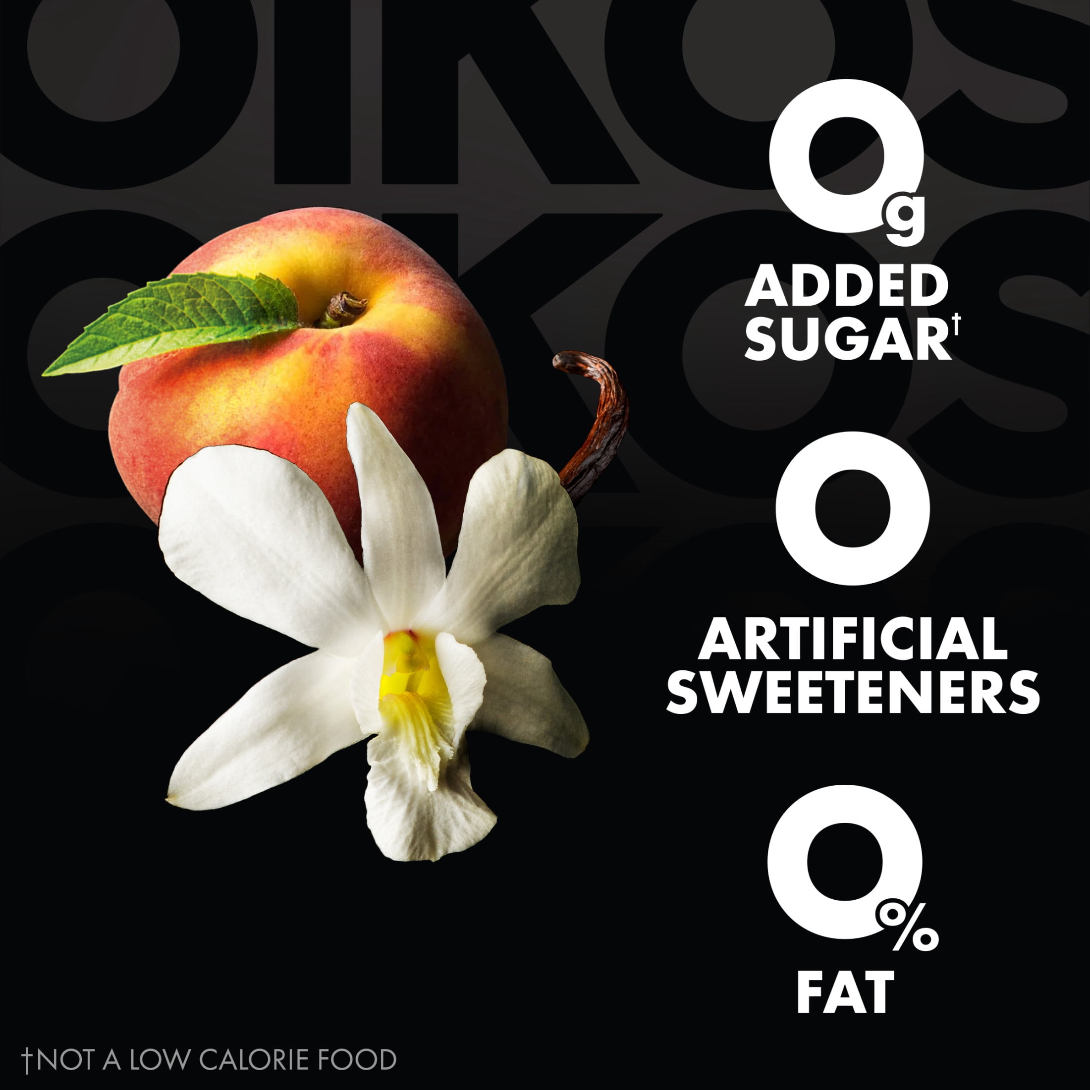 Oikos Triple Zero Peach and Vanilla Nonfat Greek Yogurt Cups, 5.3 OZ, 6 Count
