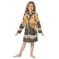 thumbnail image 6 of FORMRS Niños Bathrobe Unisex Hooded Robe Soft Plush Pajamas Sleepwear, Size 2-3T, Orange Halloween Cat, 6 of 7