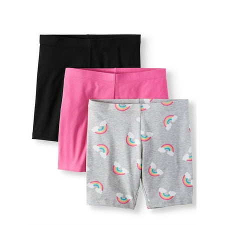 - Solid and Printed Bike Shorts, 3-Pack (Little Girls & Big Girls)