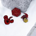 thumbnail image 4 of 3pcs Dragons Brooch Dungeon Master Enamel Lapel Pin for Game Fans Collectible Pins, 4 of 4