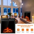 thumbnail image 5 of Costway 22.5'' Electric Fireplace Insert Freestanding & Recessed Heater Log Flame Remote, 5 of 9