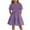 Purple, variant on FAIWAD Girl's Summer Dresses Kids Girls Puff Short Sleeve Tiered Midi Sundress Casual A Line Mini Dress 5-15 Years