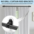 thumbnail image 3 of No Drill Curtain Rod Brackets， No Drill Needed Curtain Rod Holders, Adhesive Curtain Rod Holder，Multipurpose Nail Free Stick on Curtain Rod Hooks Self Adhesive Rod Holder Hooks（Clear 4Pcs）, 3 of 10