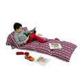 thumbnail image 3 of Abstract Floor Pillow Lounger Cover, Argyle Motif with Diamonds and Lozenges Infinite Symmetric Stripes Image, Nap Mat Printed Fabric Case for 5 Pillows, 88" x 36", Pale Pink Black Grey, by Ambesonne, 3 of 5