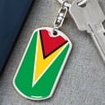 thumbnail image 6 of Guyana Flag Keychain Dog Tag Stainless Steel or 18k Gold, 6 of 16