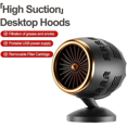thumbnail image 3 of 2X Desktop Range Hoods, Portable Kitchen Exhaust Fan USB Rechargeable, Portable Range Hood with Filter for BBQ, Hot Pot, 3 of 7