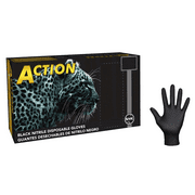 shamrock 83013-l 6mil black nitrile powder-free gloves, fully textured, industrial