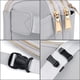 thumbnail image 4 of Riñonera para mujer Riñonera Riñonera Resistente al agua Ligera Moda Pecho Bolsas con 3 bolsillos con cremallera para viajes Correr Senderismo Ciclismo CA0 Grande PU Gris esquí esquí Gafas de esquí, 4 of 5