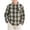 Black, variant on Boys' Plaid Long Sleeve Shirt Classic Casual Lapel Button Down Shirt Jacket Flannel Chest Pocket Turndown Collar Loose Casual Tops Khaki