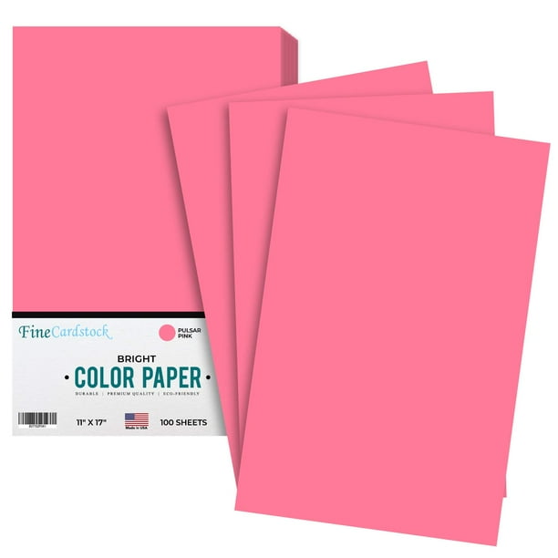 Papel de color S con impresión superfina rosa púlsar, 11 x 17, 100 hojas