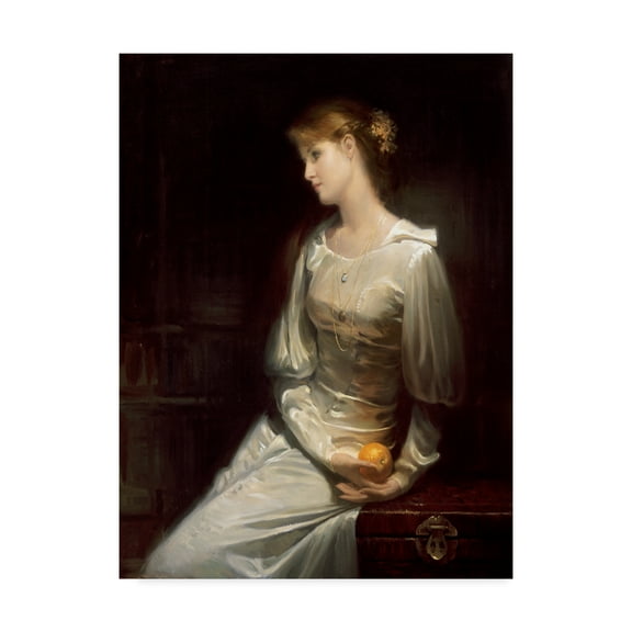 Trademark Fine Art 'Pensive Lady' Canvas Art by Alan Murray