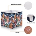 thumbnail image 3 of Foldable Fabric Storage Bin Home Cubes Clothing Organizer Bins Large Collapsible Box Basket for Home Organizer Cartoon Colorful House, 3 of 7