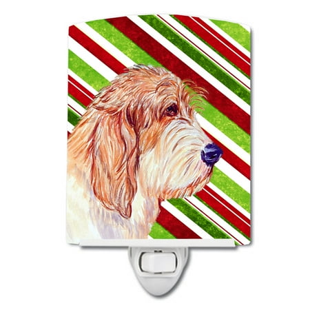 

Caroline s Treasures LH9262CNL Petit Basset Griffon Vendeen Candy Cane Holiday Christmas Ceramic Night Light 6x4x3