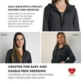 thumbnail image 4 of Inspired Comforts Mastectomy Recovery Hoodie Sweatshirt with Drain Pockets | Post Breast Cancer Recovery | Full Sleeve | XL, Charcoal, 4 of 6