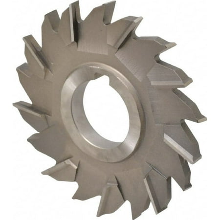 

Made in USA 4 Diam x 3/8 Face Width Staggered Tooth Side Milling Cutter 1-1/4 Arbor Hole HSS Uncoated 18 Teeth