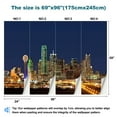 thumbnail image 3 of Peel and Stick Wallpaper Canvas Skyline Dallas Texas Modern Art Wall Mural Decor Self Adhesive and Removable 69in x 98in, 3 of 5