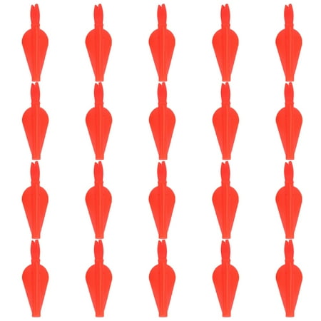 Voiceine 20 Pcs Plastic Archery Arrow Tails Field Shooting Practice Arrow Tails