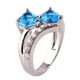 thumbnail image 4 of Anillos para mujer, regalos para mujer, joyería para amantes de la moda, anillo de piedras preciosas blancas y arcoíris con corte de corazón., 4 of 5