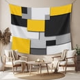 thumbnail image 2 of Yellow Grey Black Geometric Small Tapestry for Bedroom Wall Hanging Tapestry, Modern Abstract Art Ceiling Backdrop Tapestries Poster Blanket Wall Decor for Teens Room Living Room Dorm 23" x 28", 2 of 8