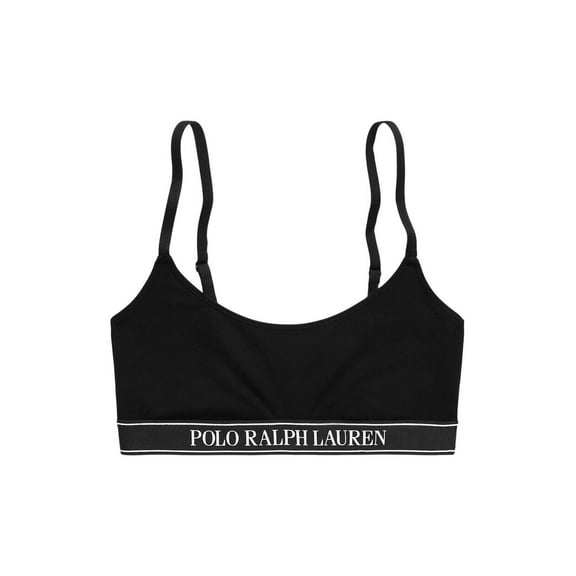 Polo Ralph Lauren Repeat-Logo Cropped Scoopneck Tank - 4P1004 (Onyx, XS)