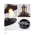 thumbnail image 5 of 2 Lámparas Colgantes De Techo Vintage Metal Ajustable Negro, 5 of 5
