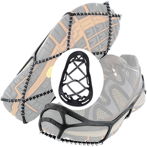 Hiking And Walking Traction Cleats For Ice And Rock Climbing Gear Spring Full Sole Non Shoe Cover Outdoor Spring Non Coverï¼2PCï¼