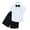 Black, variant on Cotton Two Piece School Uniform Set for Boys And Girls Summer Short Sleeve Button Shirt Shorts Set With Bow Tie Preppy Outfit for Class Ceremony Photos
