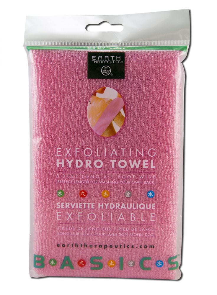 Earth Therapeutics Exfoliating Hydro Towel Pink (1x1 Ct)