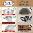 thumbnail image 3 of Alpine Cuisine 3.5-Quart Gourmet Aluminum Caldero Stock Pot, Cooking Dutch Oven Performance for Even Heat Distribution, Perfect for Serving Large & Small Groups, Riveted Handles, Commercial Grade, 3 of 7